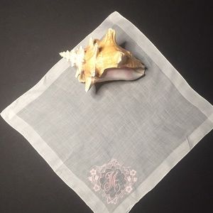 Vintage Ladies Handkerchief - With Pink M